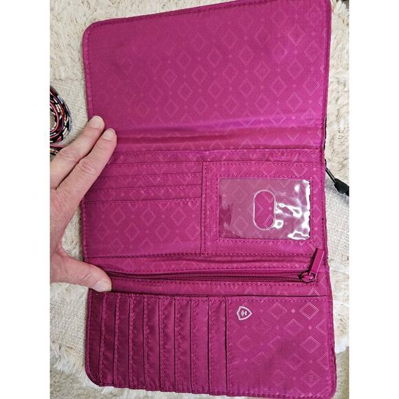 Vera Bradley RFID 3-in-1 Kauai Floral Cross-body Tri-Fold Wallet NWOT - Picture 5 of 8